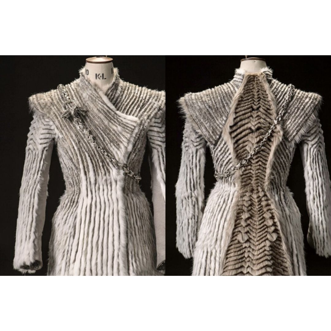 manteau vue de face et de dos en fourrure