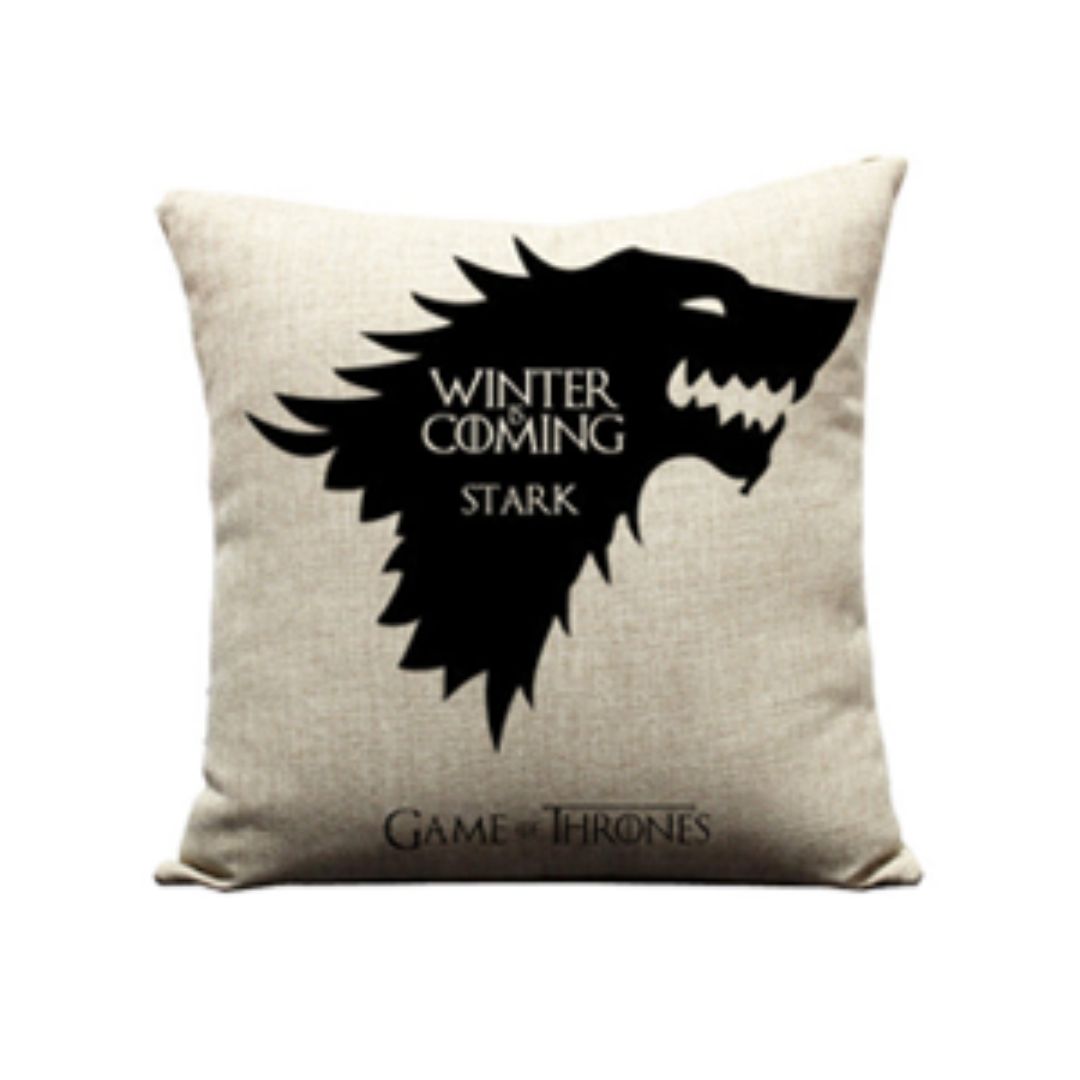 coussin avec tête de loup