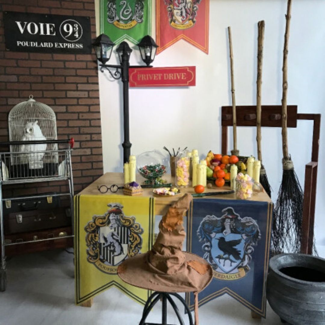 Pièces avec des décorations de la saga d'Harry Potter