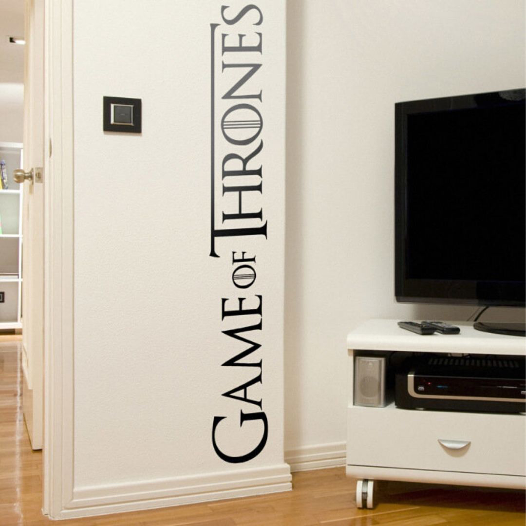 Autocollant logo Game of Thrones sur un mur